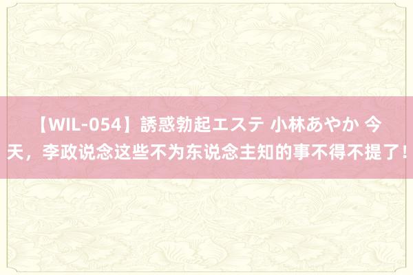 【WIL-054】誘惑勃起エステ 小林あやか 今天，李政说念这些不为东说念主知的事不得不提了！