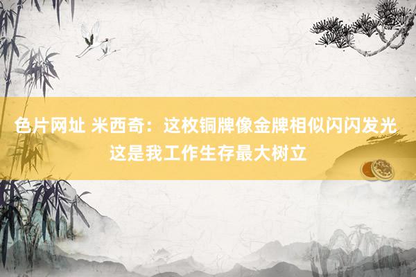 色片网址 米西奇：这枚铜牌像金牌相似闪闪发光 这是我工作生存最大树立