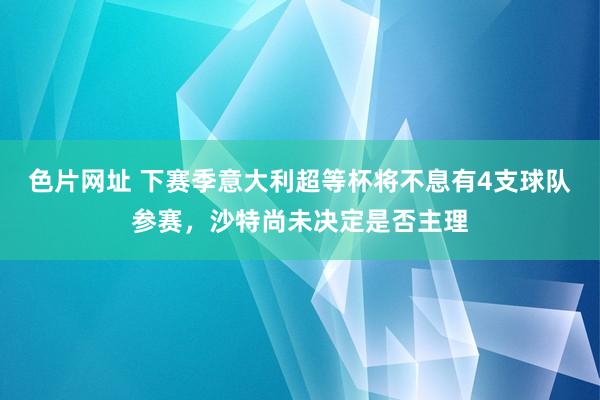 色片网址 下赛季意大利超等杯将不息有4支球队参赛，沙特尚未决定是否主理