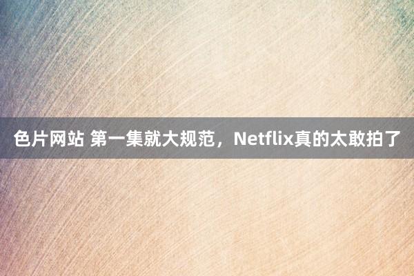 色片网站 第一集就大规范，Netflix真的太敢拍了